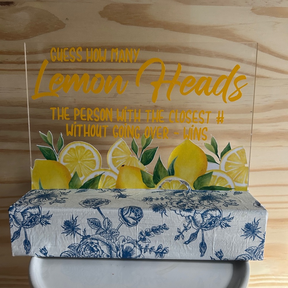 Lemon Themed table signs